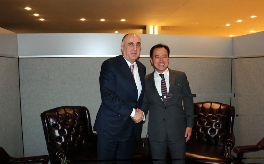 Elmar Mammadyarov meets his Mongolian counterpart in New York