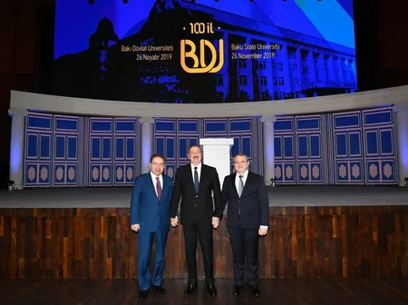 President Ilham Aliyev attended ceremony to mark 100th anniversary of Baku State University