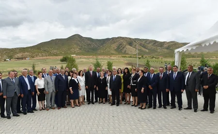 ​Prezident Ağsuya içməli suyun verilməsi mərasimində iştirak edib