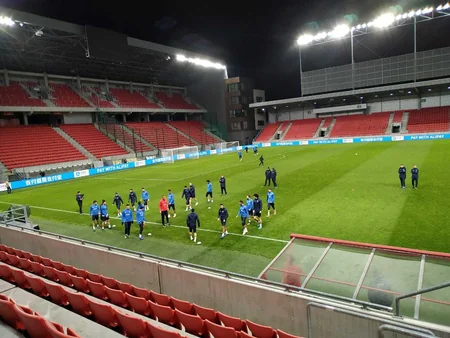Azərbaycan millisi Slovakiya ilə oyundan öncə son məşqinə çıxıb