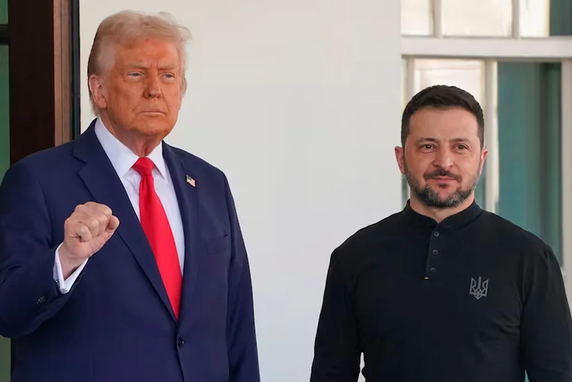 Ukrainian President arrives at White House for talks with Trump