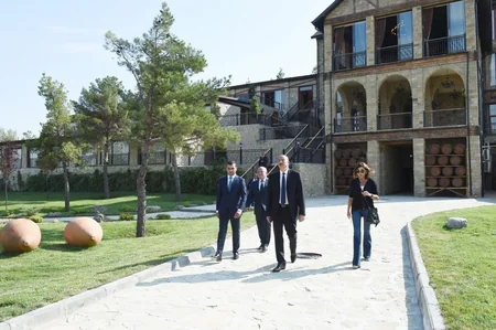 Şamaxıda “Şirvan şərabları” MMC-nin üzümçülük və şərabçılıq kompleksinin açılışı olub