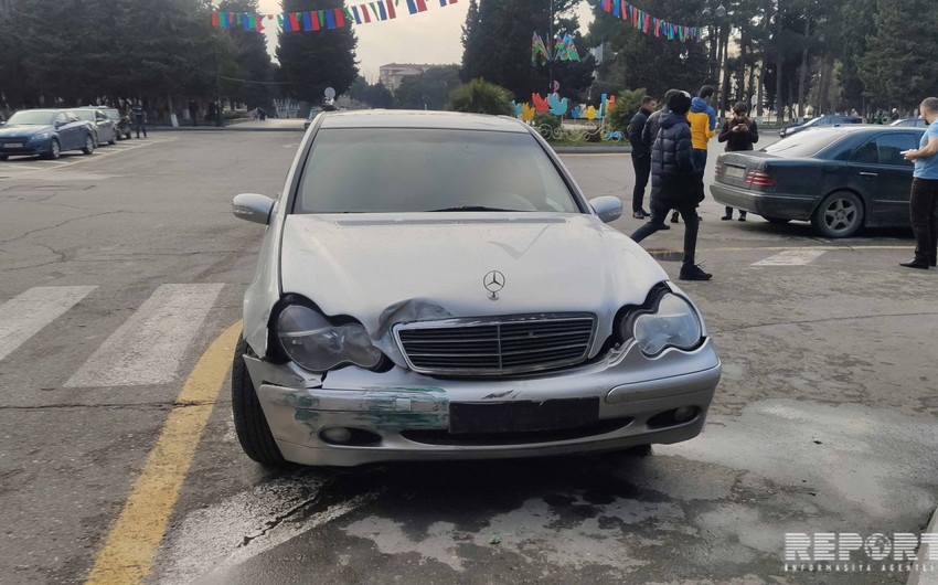 Sumqayıtda iki avtomobil toqquşub - FOTO
