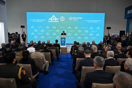 Azerbaijan's military top brass attends opening ceremony of ADEX 2024