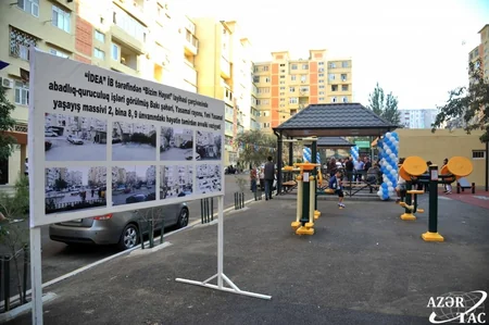 “Bizim həyət” layihəsi çərçivəsində Bakıda daha bir həyət abadlaşdırılıb