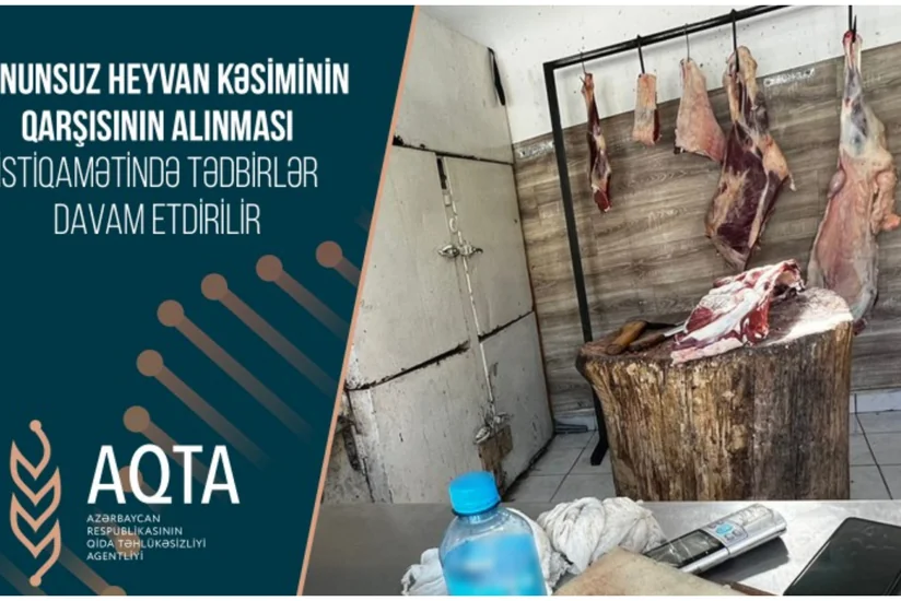 AQTA: 20 heyvan kəsimi məntəqəsində qurğular sökülüb, sahibləri cərimələnib