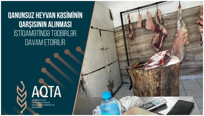 AQTA: 20 heyvan kəsimi məntəqəsində qurğular sökülüb, sahibləri cərimələnib
