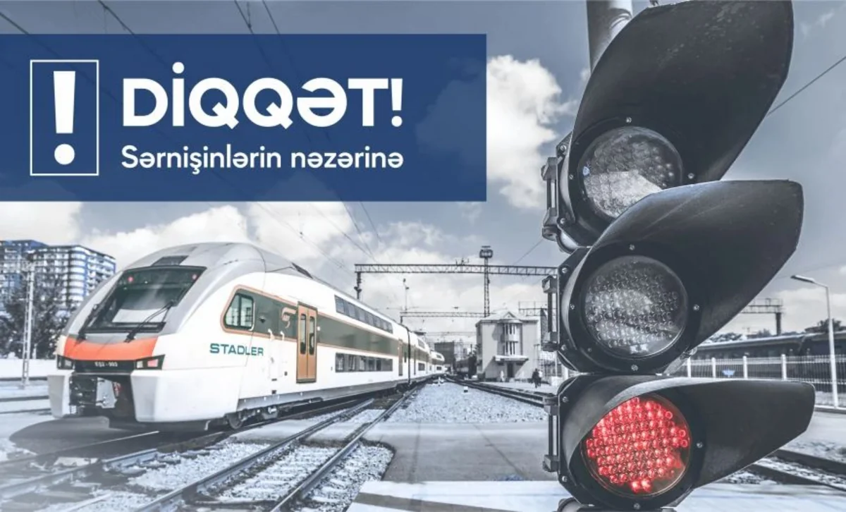 Bakı-Sumqayıt qatarının hərəkət qrafiki müvəqqəti dəyişdirilir