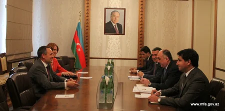 Elmar Məmmədyarov Latviyanın Azərbaycana yeni təyin olunmuş səfirini qəbul edib