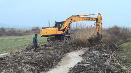 Siyəzəndə təsərrüfatları suvarma suyu ilə təmin etmək üçün hazırlıq işlərinə başlanılıb