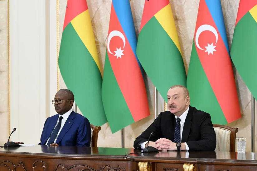 President of Azerbaijan Ilham Aliyev holds expanded meeting over lunch with President of Guinea-Bissau