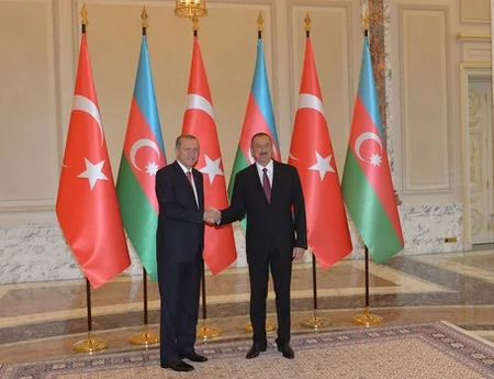 Official welcome ceremony held for Turkish President in Azerbaijan