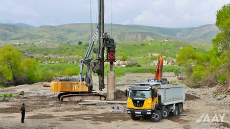 Qubadlı-Eyvazlı avtomobil yolunun tikintisi davam etdirilir