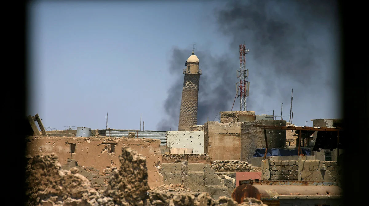 İŞİD Mosul məscidinin dağılmasında ABŞ-ı ittiham edib