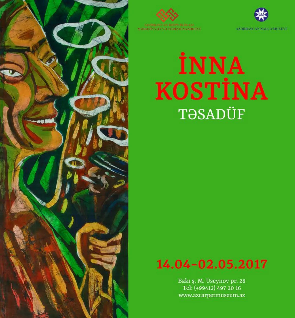 Xalça Muzeyində İnna Kostinanın “Təsadüf” adlı fərdi sərgisi açılacaq