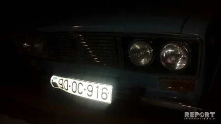 Bakıda avtomobil piyadanı vurub - FOTO