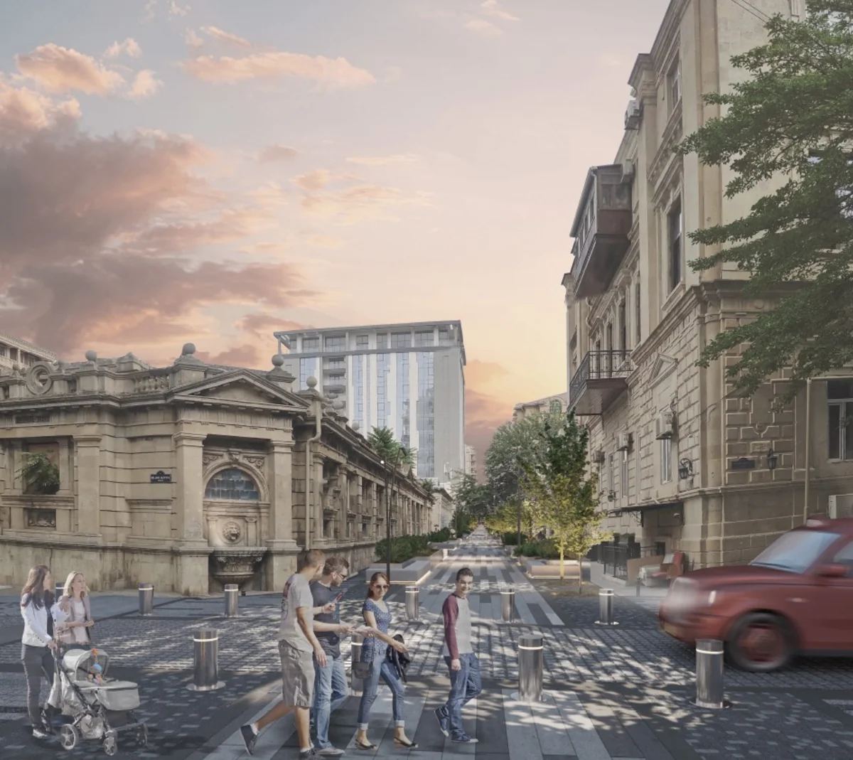 Bakının İslam Səfərli küçəsinin piyadalaşdırılmasına başlanılır