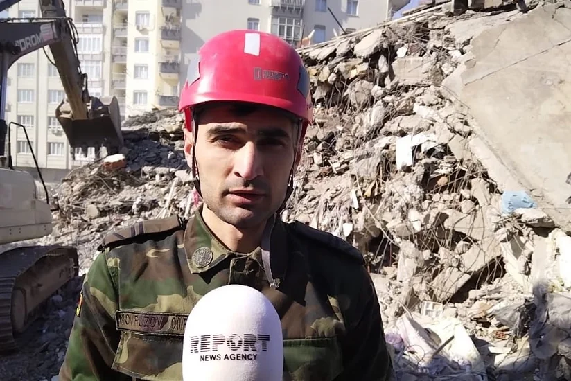 Azərbaycan xilasedicisi: Kahramanmaraşda dağılmış ərazilərdə operativ və çevik şəkildə hərəkət edirik 