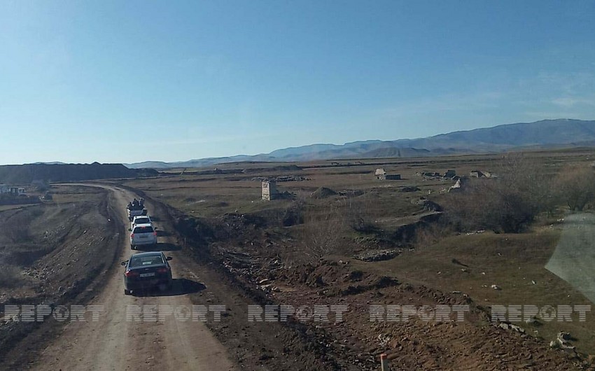 Əcnəbi jurnalistlər Füzulidə tikilən hava limanının inşaat sahəsində olublar