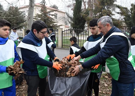 Azərbaycan Kanoe və Avarçəkmə Federasiyası Mingəçevirdə təmizlik aksiyası həyata keçirib