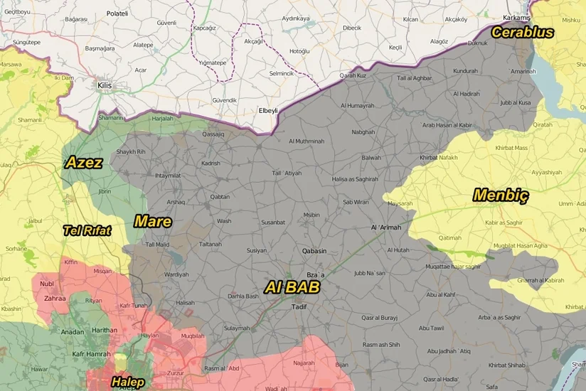 Türkiyə ordusu Suriyanın Əl-Bab və Hələb rayonlarını birləşdirən yolu nəzarətə götürüb