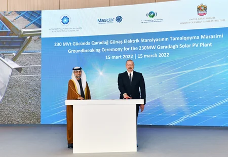 Ilham Aliyev inaugurates Garadagh Solar Power Plant