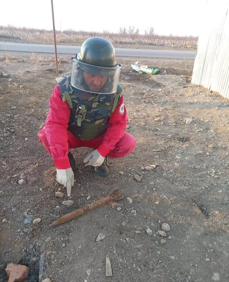 Tovuzda top mərmisi tapıldı - FOTO