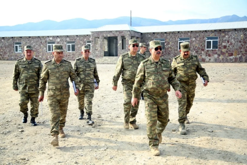 Defense Minister of Azerbaijan inspected the progress of construction work in the military units in frontline zone
