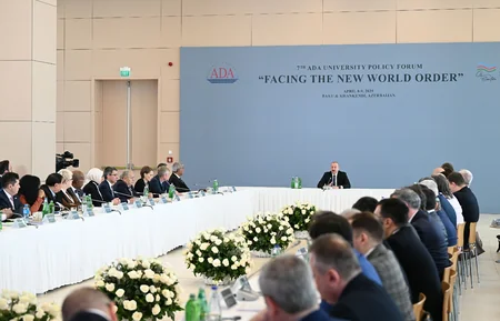 Bakıda Prezident İlham Əliyevin iştirakı ilə Yeni dünya nizamına doğru mövzusunda beynəlxalq forum keçirilib - YENİLƏNİB-3