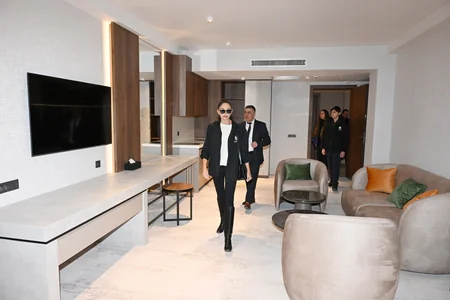 Prezident Şahdağ Turizm Kompleksindəki “Lakeside” hotelində aparılan işlərlə və “Xizək klubu” binasının tikintisi ilə tanış olub - YENİLƏNİB-2