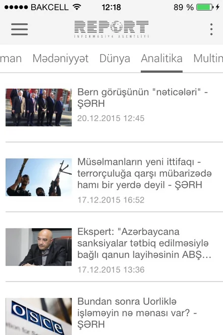 Report News Agency presents new mobile app designed for iOS platform