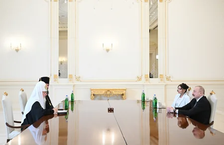 Prezident İlham Əliyev Moskvanın və Bütün Rusiyanın Patriarxı Kirill ilə görüşüb - YENİLƏNİB - 2