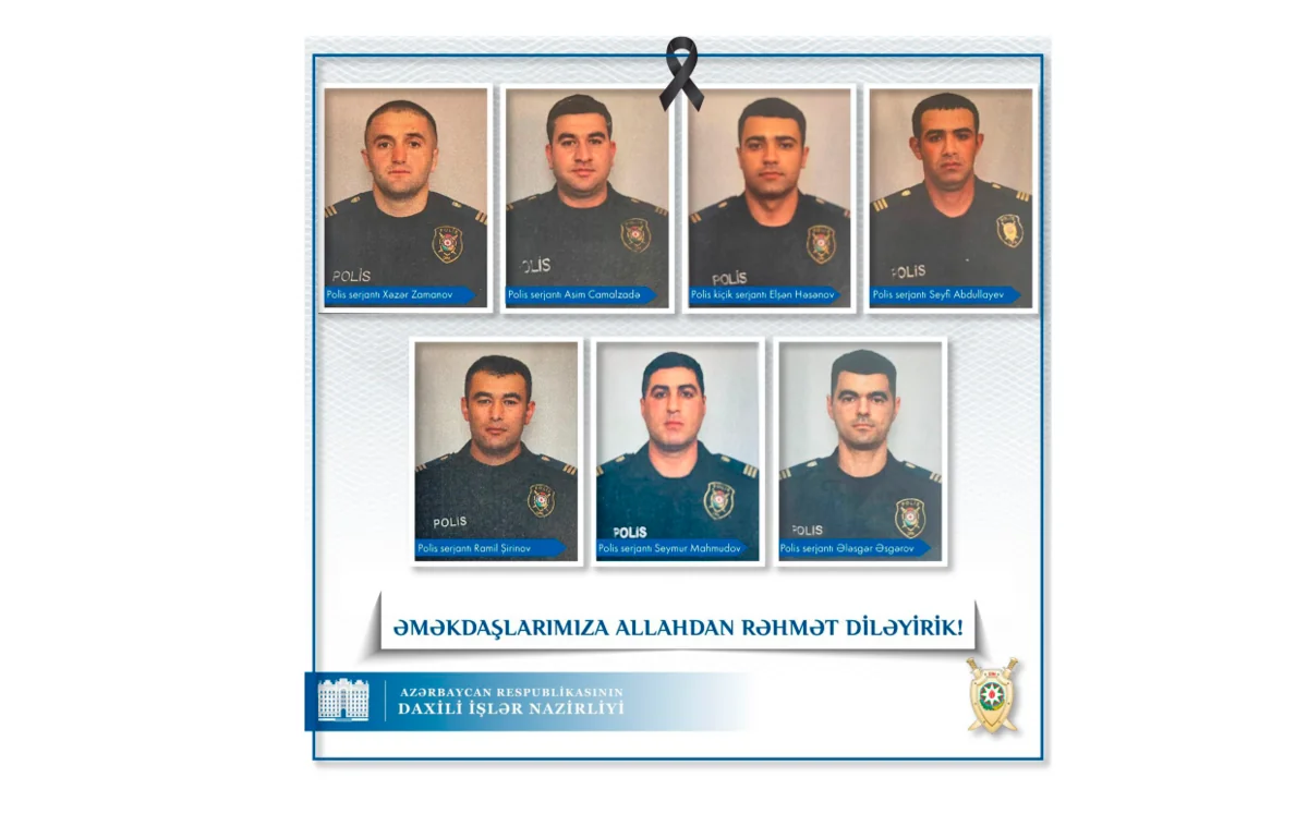 Ermənilərin Xocavənddə törətdiyi terror aktı nəticəsində həlak olan polislərin fotoları