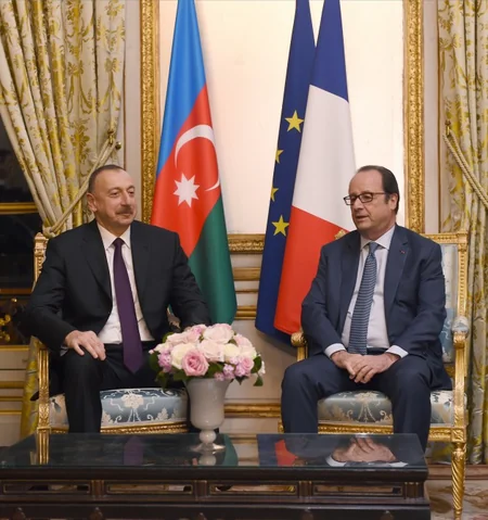 Azərbaycan və Fransa prezidentlərinin görüşü olub
