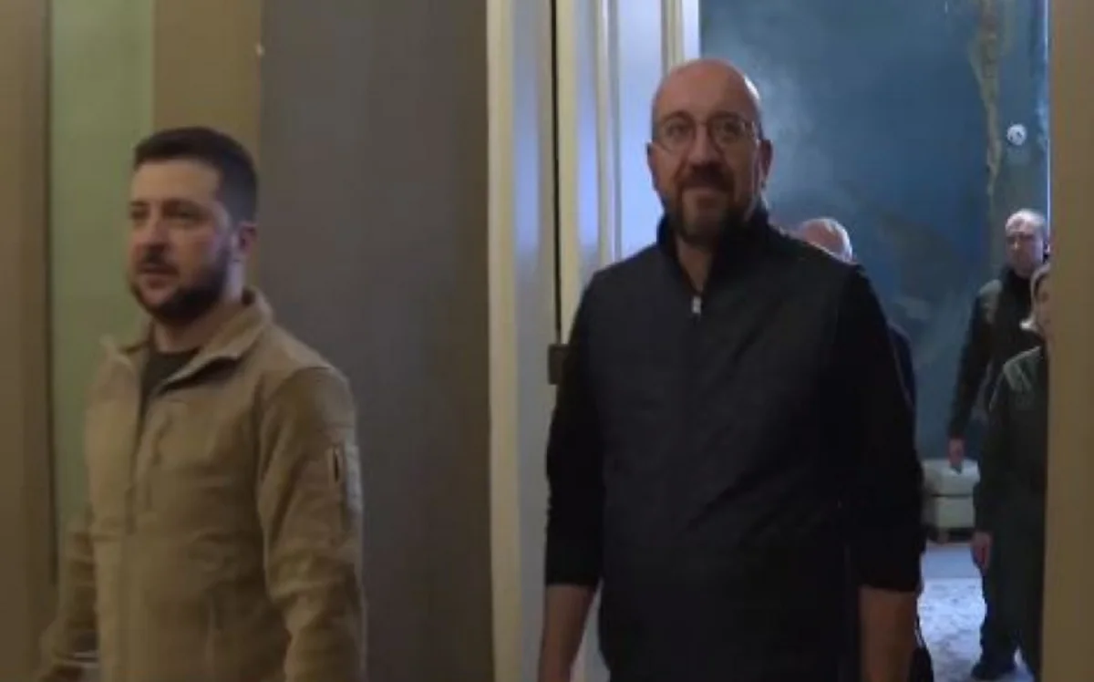 Ukraine’s Zelensky meets visiting EU Council President