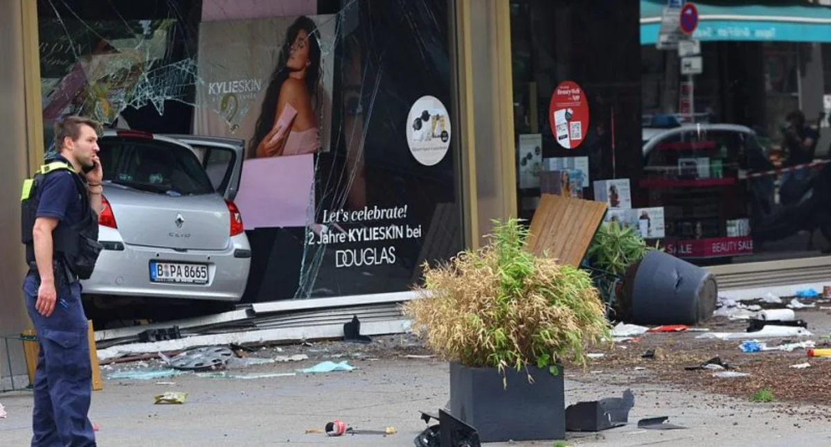 One killed, several injured as car drives into crowd in Berlin