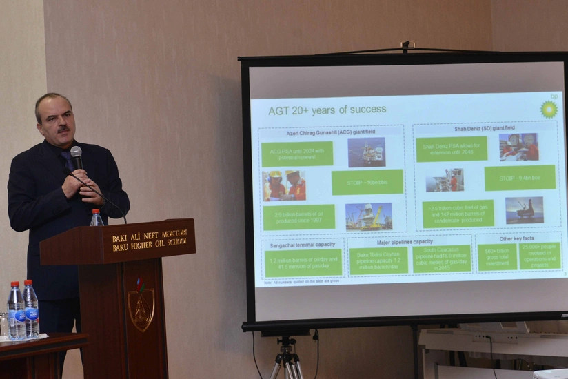 BP-Azerbaijan Vice President makes a presentation at BHOS