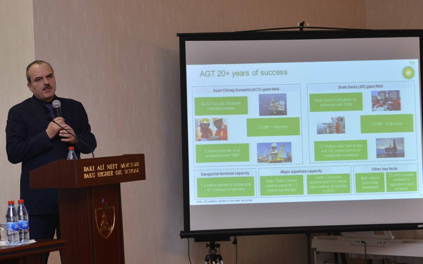 BP-Azerbaijan Vice President makes a presentation at BHOS