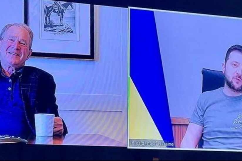 Джордж Буш проведет первую публичную встречу с Зеленским в режиме онлайн