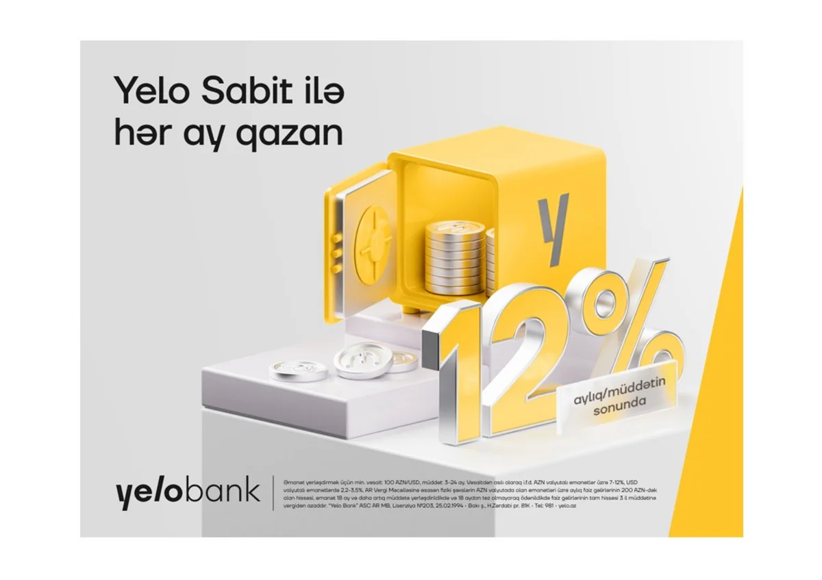 Yelo Sabit ilə pulunu gəlir mənbəyinə çevir!