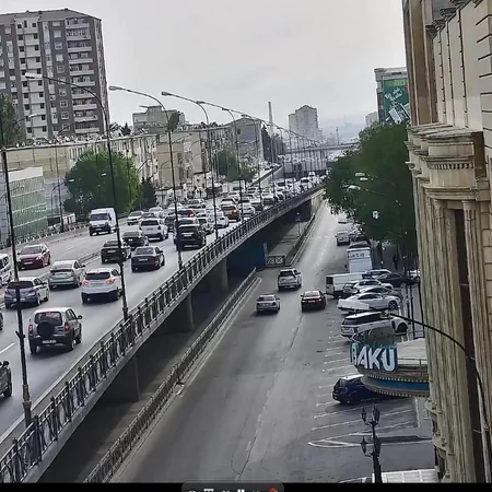 Bakının bir sıra yollarında tıxac müşahidə olunur