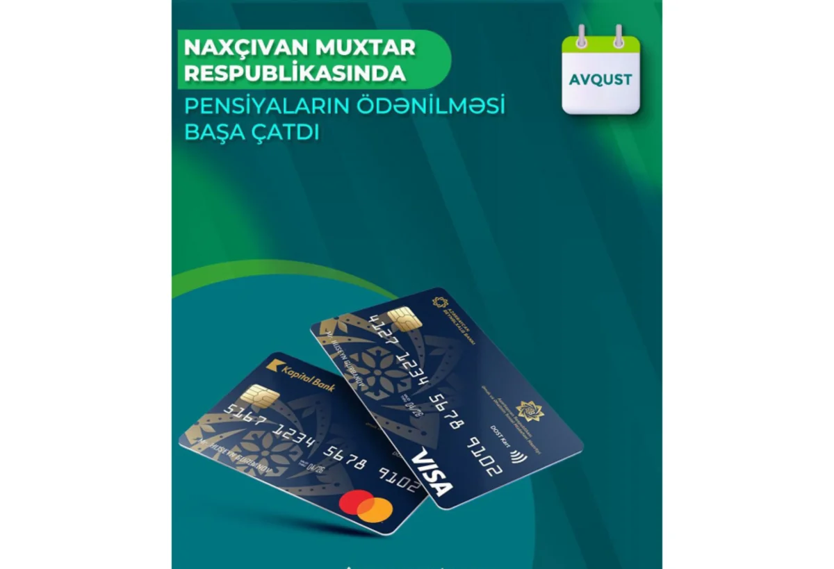 Naxçıvanda avqust ayının pensiya ödənişi başa çatdırılıb