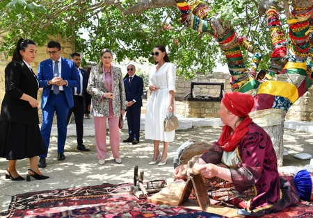 First Ladies of Azerbaijan, Israel visit Gala Archaeological-Ethnographic Museum Complex