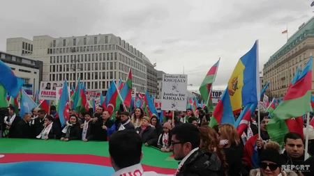 Berlində Ümumavropa Qarabağ mitinqi keçirilib - FOTO - VİDEO - YENİLƏNİB