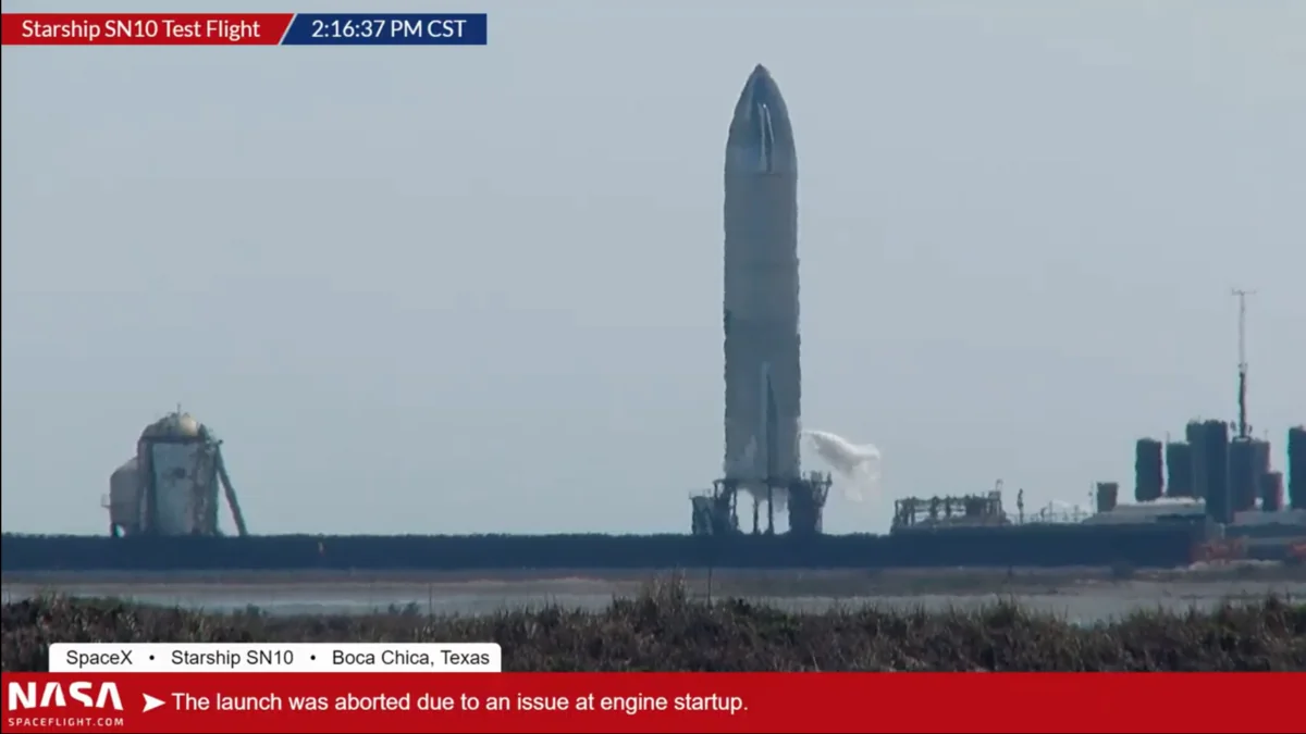 Взлет прототипа корабля Starship экстренно отменили при испытаниях