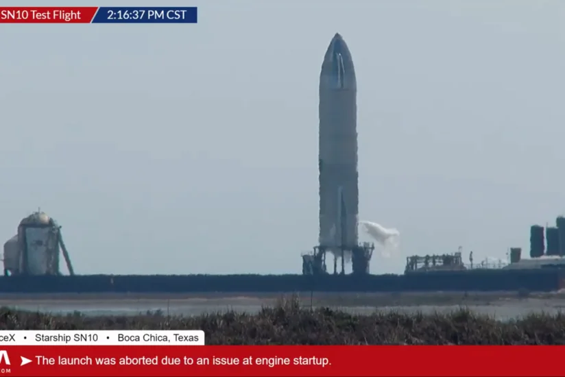 Взлет прототипа корабля Starship экстренно отменили при испытаниях