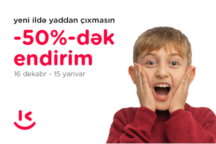 “Kontakt”dan yadda qalan Yeni il kampaniyası – 50%-DƏK ENDİRİM, SƏRFƏLİ KREDİT VƏ 10 QAT QAZANDIRAN ŞƏRTLƏR