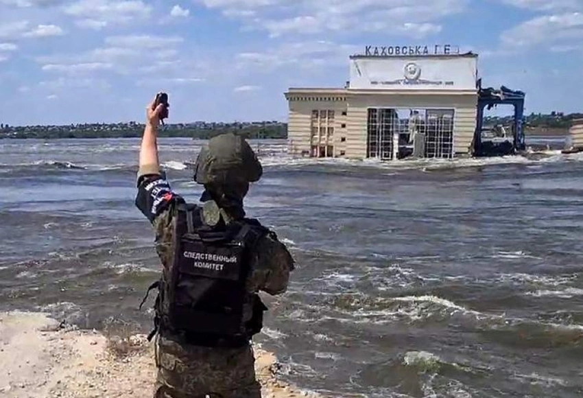 Kaxovka su anbarında suyun səviyyəsi 2,8 metr azalıb