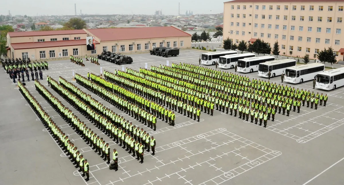 DİN-in Daxili Qoşunlarının Bakıda “N” saylı hərbi hissəsində sıra baxışı keçirilib