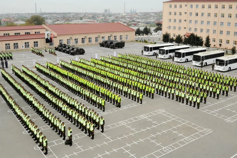 DİN-in Daxili Qoşunlarının Bakıda “N” saylı hərbi hissəsində sıra baxışı keçirilib